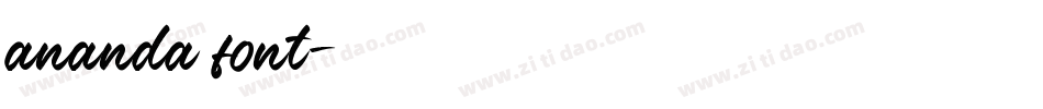 ananda font字体转换
